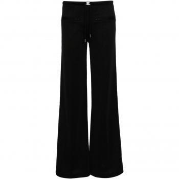 Courrèges Women's Baggy Track Pants in Black | Size Medium | 124JPA204JS0091