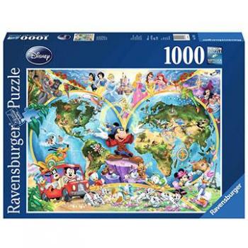 Puzzle Mappamundi Disney 1000 Piezas Ravensburger