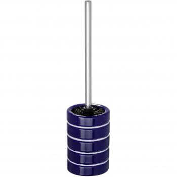 Wenko 21059100 - Escobilla para baño con escobillero, diseño Marino, Color Azul y Blanco