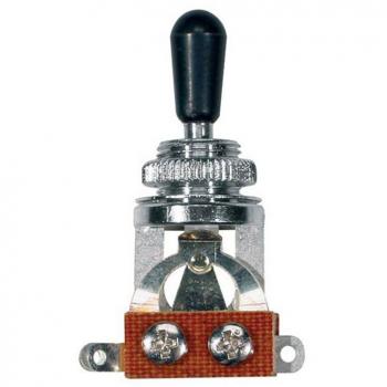 Boston 3-Way Toggle Switch with Nickel Finish and Black Tip