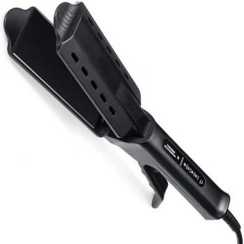 Plancha de Pelo a Vapor Profesional Klack con Placas de Cerámica Negra