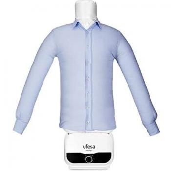 Ufesa SV1200 Maniquí de Planchado y Secado Automático, 1200W, Elimina Arrugas, Desodoriza y Neutraliza los Olores, Temporizador 3h, Color Blanco, Tallas S - XXL