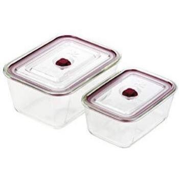 Jata Hogar Set de recipientes herméticos de Cristal, Pequeño