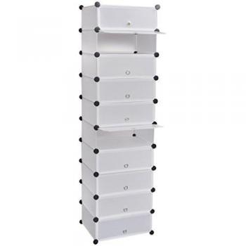 vidaXL Estante organizador de zapatos con 10 compartimientos 4x37x172cm