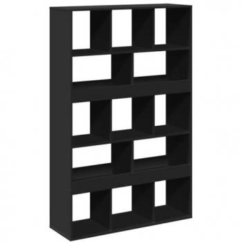 Estantería de madera de ingeniería negra 100x33x156,5 cm