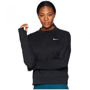 NIKE W NK TRMASPHR ELMNT Top CRW2.0 - Camiseta, Mujer, Negro