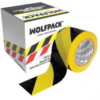 Cinta de Señalización Polietileno Amarilla/Negra Rollo 200m x 70mm