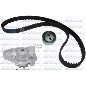 DOLZ Kit de Bomba de Agua y Correa de Distribución KD030 para PEUGEOT 406, 205, Partner, 306, Expert, 806, 405, Ranch y CITROËN Xsara,