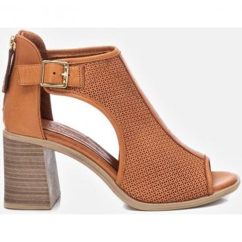 Sandalia de tacón de piel para mujer Carmela 161598 - Camel