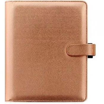 Agenda Filofax Saffiano A5 Metálica Rosa Oro 2024