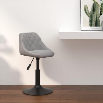 Taburete de cocina de terciopelo gris claro vidaXL