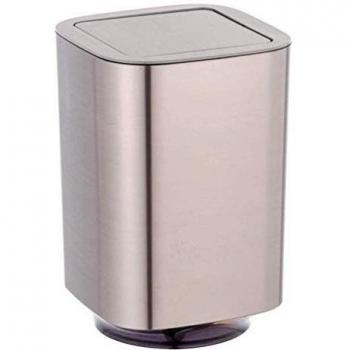Cubo de basura con tapa flexible serie Auron 5'5 L plata
