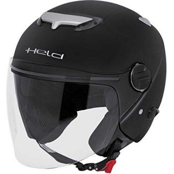 Held Casco Jet Top Spot, color negro mate, talla S