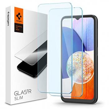 Protector de Pantalla Spigen Glas.tR Slim 2 Pack para Samsung Galaxy A14 4G/5G - Vidrio Templado 9H Transparente