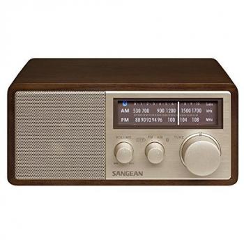 Sangean WR-11BT - Radio FM/Am con Bluetooth, Madera de Nogal, marrón