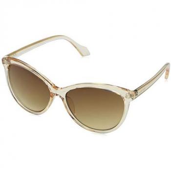 Calvin Klein Cat Eye Women's Sunglasses with Crystal Beige Brown Gradient, One Size CK19536S