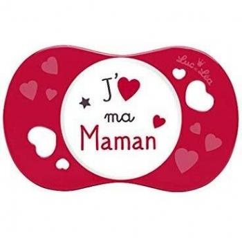 Chupete de Silicona Simétrica Luc&lea J'Aime Ma Maman 6 Meses +