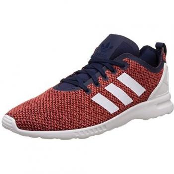adidas - ZX Flux Adv Smooth - S79822 - Color: White-Red-Navy Blue - Size: 4.0 UK