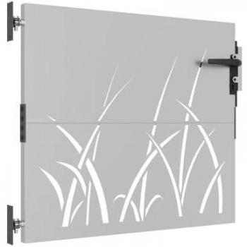 vidaXL Garden Gate 85x75 cm Corten Steel Grass Design