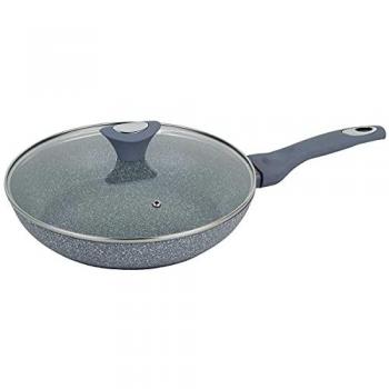 Sartén de Granito 28cm Klausberg KB-7318 con Tapa de Vidrio