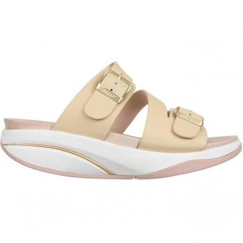 Sandalia de Plataforma MBT KACE W para Mujer - Color Negro con Hebilla Decorativa