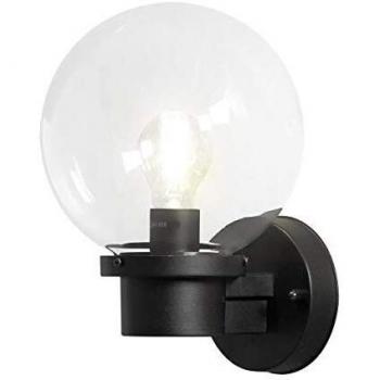 Aplique de exterior Nemi negro, LED E27 60W, IP44, sin sensor