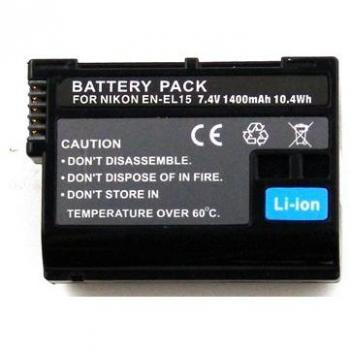 AccuCell Batería para Nikon EN-EL15, CoolPix D800, D800E, D7000, V1, D7200