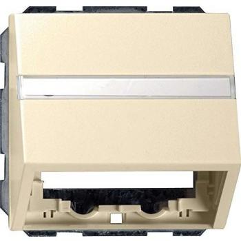 Gira 087001 Data Cover with Support Ring + BSF System 55 Cream White Glossy