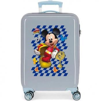 Maleta de cabina Mickey Good Mood rígida - Azul claro 55cm