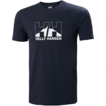 Camiseta de montaña Helly Hansen Nord Graphic para hombre en color navy, manga corta, talla S