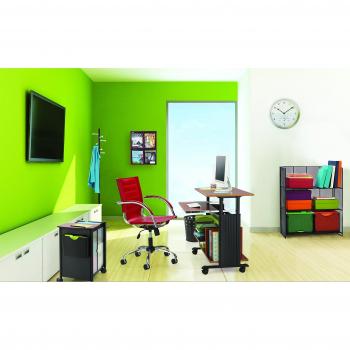 33 Wide Adj Height Mini-Tower Workstation, 22d x 34h, Cherry, Sold as 1 Each