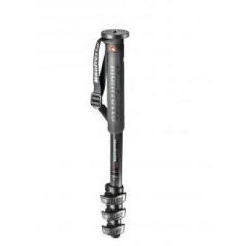 Monopié Manfrotto XPro Carbono de 4 Secciones con Base Fluido MPMXPROC4