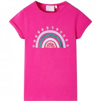 Camiseta infantil rosa oscuro 104
