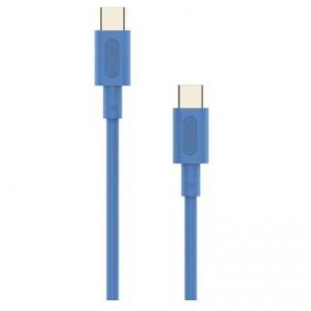 Cable USB-C a USB-C Nubbeh 3A 18W 1m Azul