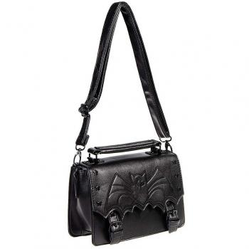 Banned Alternative Nocturne Mujer Bolsa de Mano Negro 100% Poliuretano
