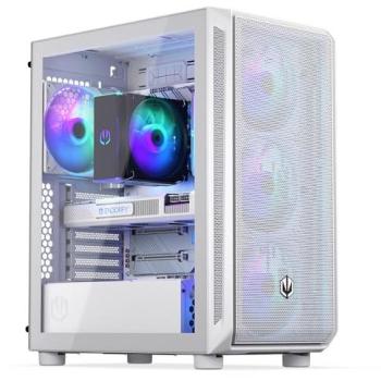 Caja de PC Endorfy ARX 500 ARGB Blanca, ATX/mATX/mini-ITX, con 4 ventiladores ARGB de 140 mm y panel lateral de vidrio templado