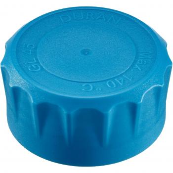 DURAN YOUTILITY 292292802 Tapa Roscada, GL45, De PP, Ergonómico, para Frascos DURAN, Cian