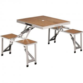 Mesa de camping plegable Dawson de bambú Marrón Outwell