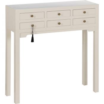 Consola Blanco Madera de Abeto MDF 85 x 26 x 85 cm