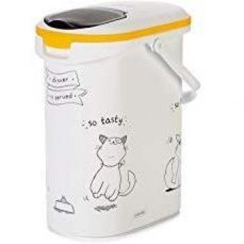 Curver Pet Food Container with Cat Prints - Up to 4 kg / 10 L