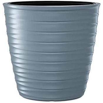 Maceta FREZE Oval 74L con Depósito, dimensiones 593x393x585 mm, color Gris Claro, adecuada para Decoración en Interiores y Exteriores