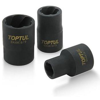 Gorra especializada TOPTUL 1/2 19 mm para tornillos/tuercas dañados, especial de impacto