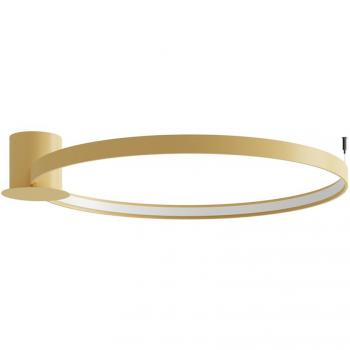Plafón LED Integrado Sollux Rio Semi Empotrar Dorado 78 4000K