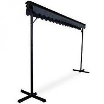 Toldo a dos aguas de aluminio gris antracita 3x3m con cofre