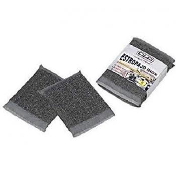 P.L.A. Estropajo Almohadilla Acero INOX, Pack 2 Unidades, Compuesto, Multicolor, Talla Unica, 30