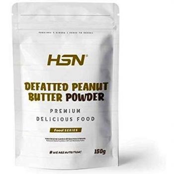 Mantequilla de Cacahuete en Polvo de HSN | 150 g | Parcialmente Desgrasada | 100% Natural Vegano | Libre de GMO | No Aceite de Palma, No Azucares ni Sal Añadidos