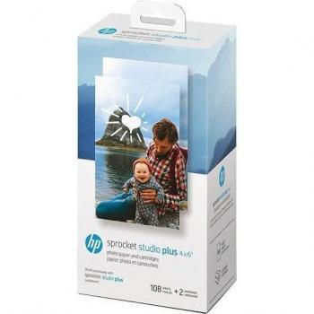 HP Sprocket Studio Plus 108-Pack Photo Paper (10 x 15 cm, White)