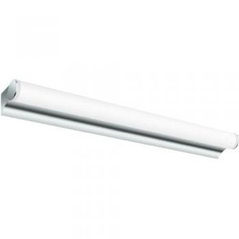 Lámpara de Pared Drop EPIKASA, Metal y Vidrio, Cromo y Blanco, Dimensiones 56,6x4x7 cm