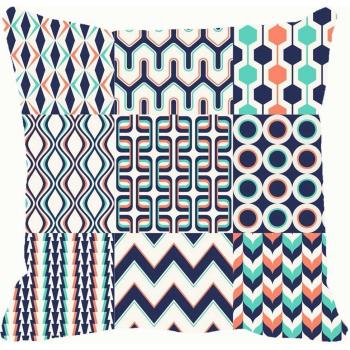 Butlerame Conjunto de Patrones geométricos Coloridos sin Fisuras Fondos Abstractos Texturas Fundas de Almohada Fundas Fundas de Almohada Decoración del hogar 18X18In