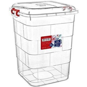 CONFORTIME Caja Plástico Transparente Tetris 35L, 35 l